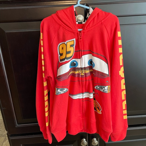 Disney Shirts & Tops Disney Pixar Cars Lightning Mcqueen Zip Up